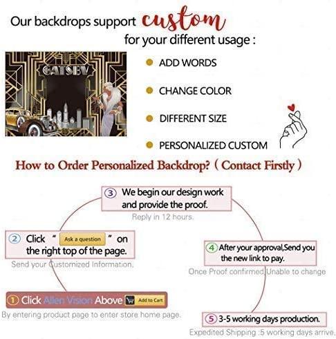 Gatsby Themed Backdrop for Celebration Retro Roaring 20's 20s Party Art Decor Happy 1st Birthday Wedding Decoration Pictures Background Supplies Photo Booth Prop - Decotree.co Online Shop