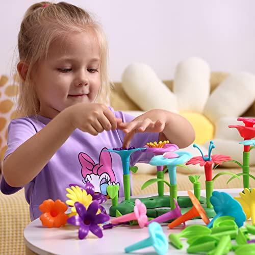 Girls Toys Age 3-6 Year Old Toddler Toys for Girls Boys Gifts Flower Garden Building Toy Educational Activity Stem Toys(130 PCS) - Decotree.co Online Shop
