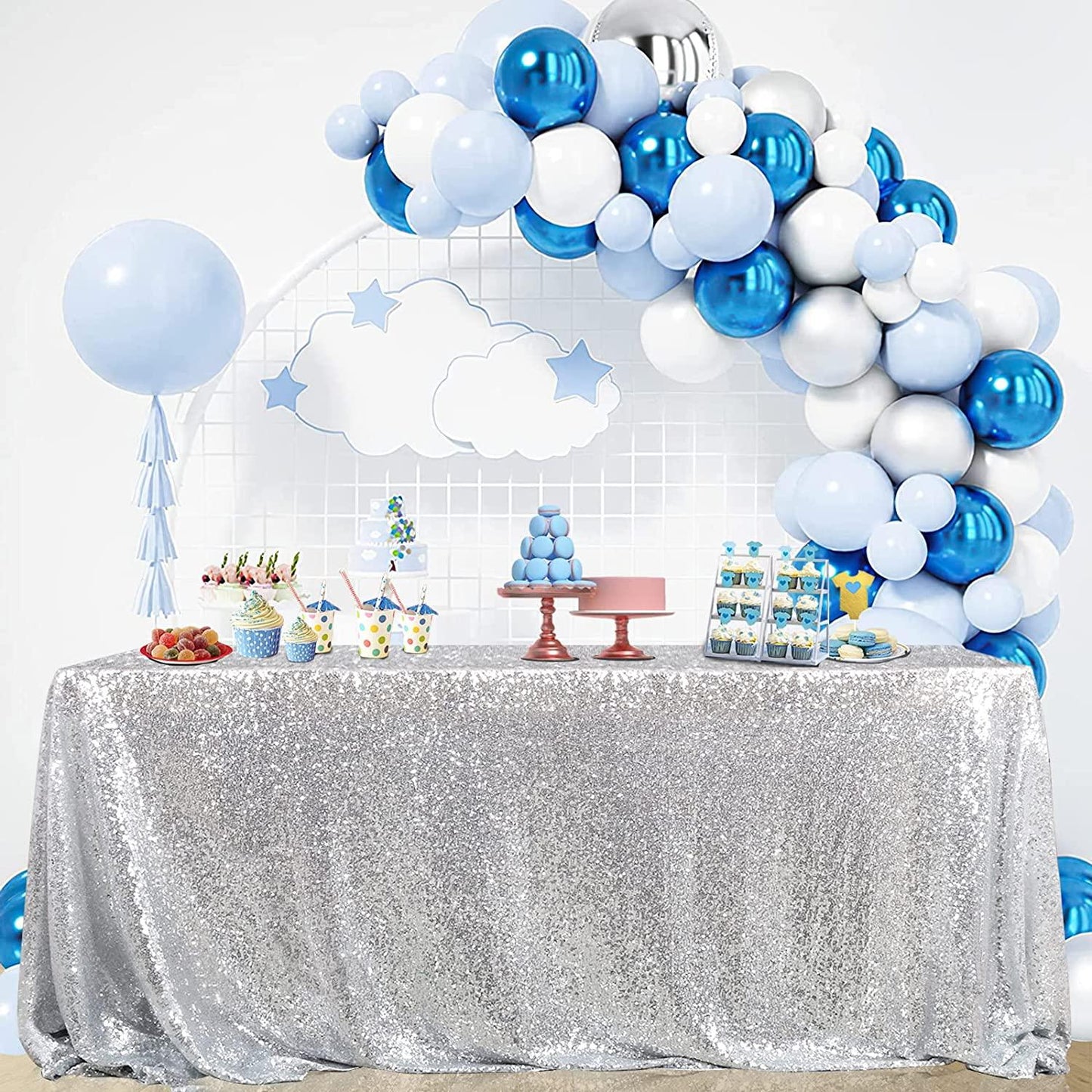 Glittery Sequin Table Runner Sequin Fabric Tablecloth for Wedding Reception - Decotree.co Online Shop