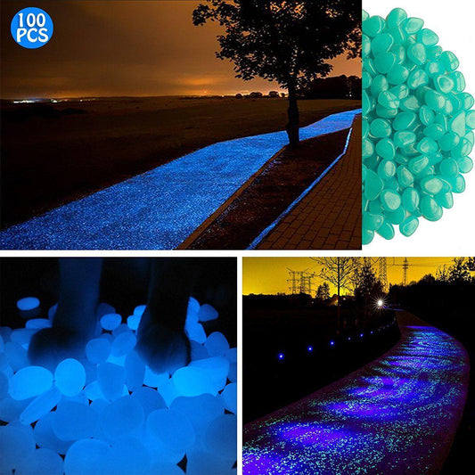 Glow in the Dark Garden Pebbles Glow Stones Rocks for Walkways - Decotree.co Online Shop