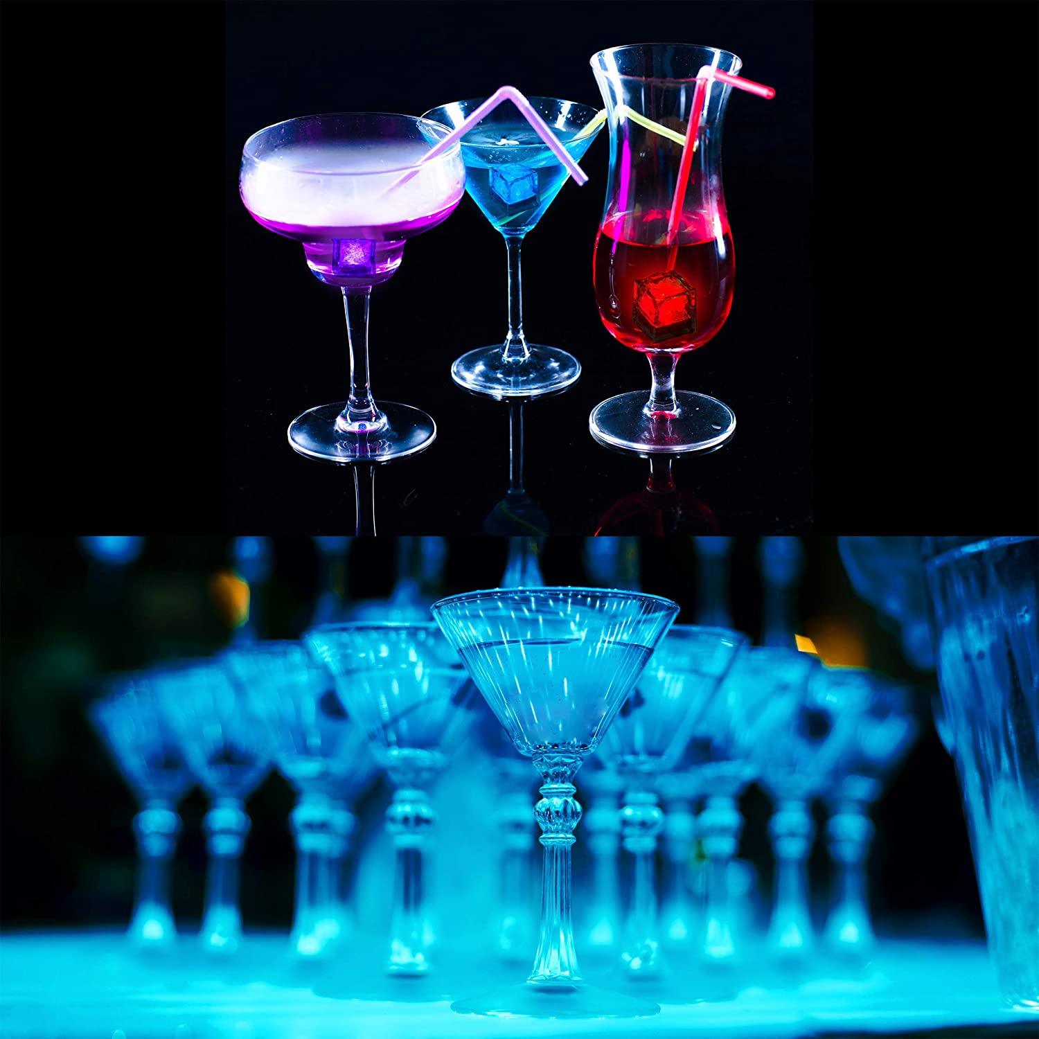 Glow LED Ice Cube Shape Lights Liquid Activated Submersible, Reusable-Color Change, Battery Operated for Weddings, Glow Parties - Decotree.co Online Shop