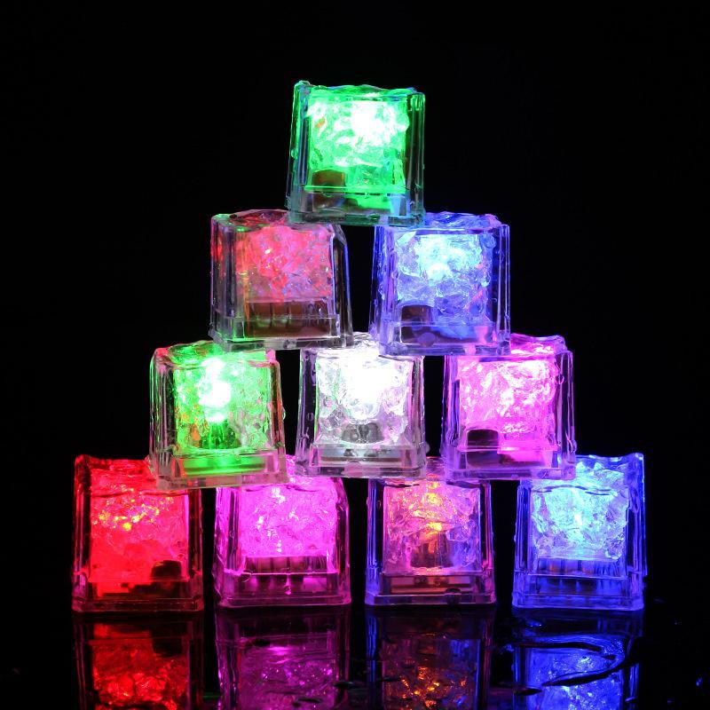 Glow LED Ice Cube Shape Lights Liquid Activated Submersible, Reusable-Color Change, Battery Operated for Weddings, Glow Parties - Decotree.co Online Shop