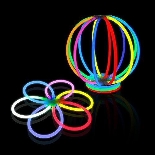 Glow Sticks Bulk Party Supplies 100 Piece Glow in The Dark Halloween Party Favors Pack for Kids/Adults - Decotree.co Online Shop