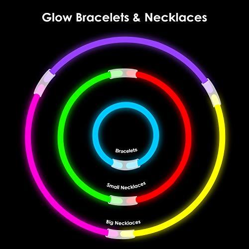 Glow Sticks Bulk Party Supplies 100 Piece Glow in The Dark Halloween Party Favors Pack for Kids/Adults - Decotree.co Online Shop