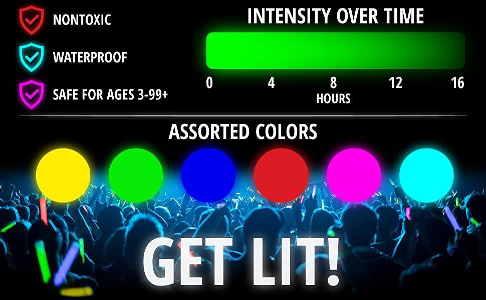 Glow Sticks Party Supplies 8 Inch Glow in the Dark Light Up Sticks Glow Party Decorations Favors, Neon Party Glow Necklaces Bracelets with Connectors - Decotree.co Online Shop