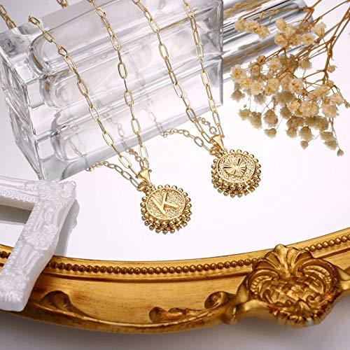 Gold Initial Necklaces for Women Girls, 14K Gold Plated Layering Paperclip Link Chain Necklace - Decotree.co Online Shop