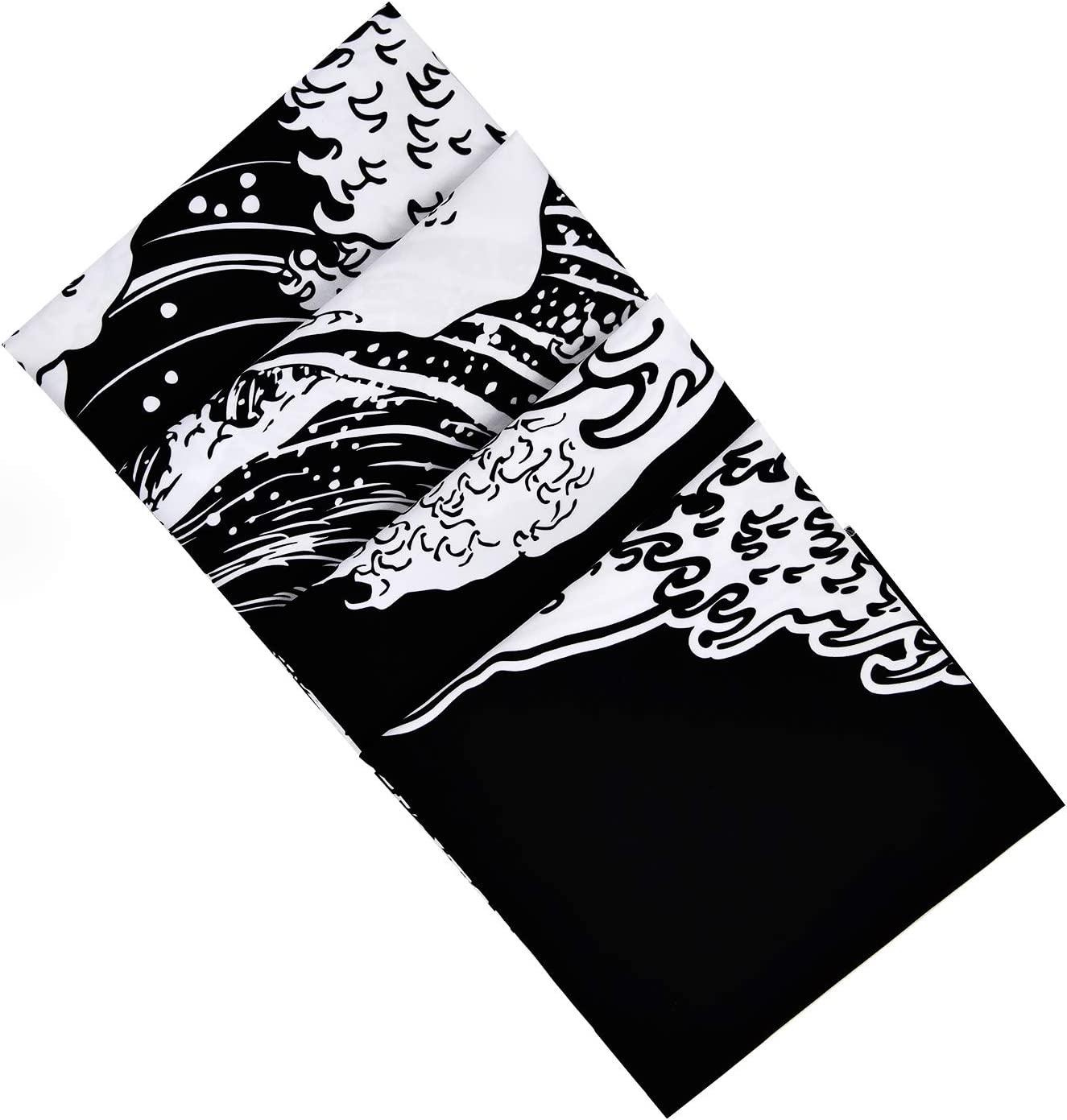 Great Wave Tapestry Sunset Tapestry Ocean Wave Tapestry Black and White Tapestry Wall Hanging for Room(59.1 x 59.1 inches) - Decotree.co Online Shop