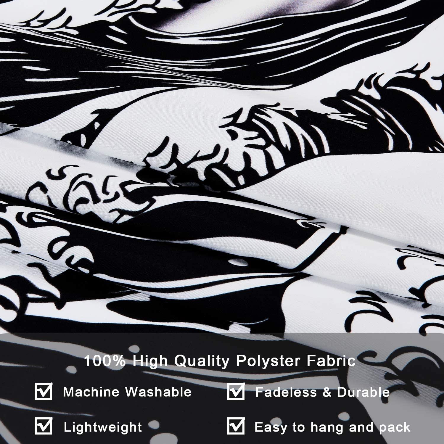 Great Wave Tapestry Sunset Tapestry Ocean Wave Tapestry Black and White Tapestry Wall Hanging for Room(59.1 x 59.1 inches) - Decotree.co Online Shop