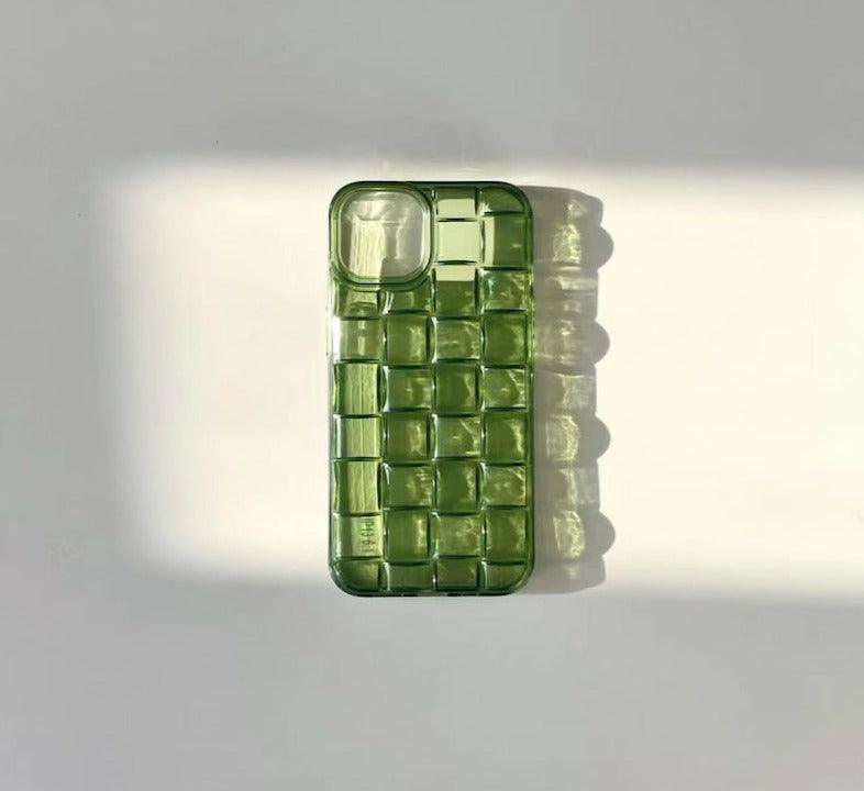 Green Weave Texture iPhone 14 13 12 11 Pro Max case iPhone 13 12 mini case iPhone XS Max Case iPhone XR iPhone 7 8 14 Plus iPhone SE Case - Decotree.co Online Shop