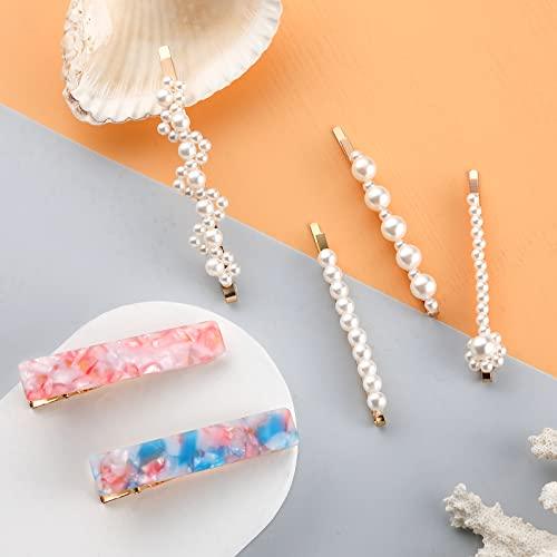 Hair Clips, 20 Pcs Hair Barrettes for Women & Girls, Acrylic Pearl Alligator Clips, Hair Accessories for Women - Decotree.co Online Shop
