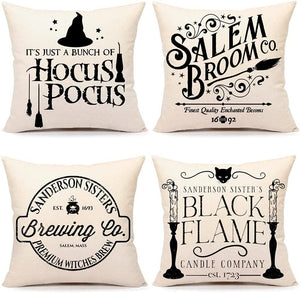 Halloween Decor Pillow Covers 18x18 Set of 4 Halloween Decorations - Decotree.co Online Shop