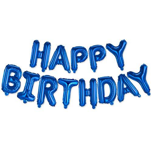 Happy Birthday Banner (3D Blue) Mylar Foil Letters | Inflatable Party Decor and Event Decorations for Kids and Adults | Reusable, Ecofriendly Fun - Decotree.co Online Shop