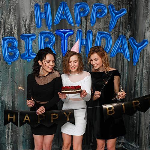 Happy Birthday Banner (3D Blue) Mylar Foil Letters | Inflatable Party Decor and Event Decorations for Kids and Adults | Reusable, Ecofriendly Fun - Decotree.co Online Shop