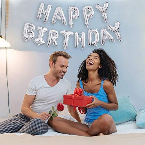 Happy Birthday Banner (3D Sliver Lettering) Mylar Foil Letters | Inflatable Party Decor and Event Decorations for Kids and Adults | Reusable, Ecofriendly Fun - Decotree.co Online Shop