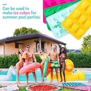 Hawaiian Silicone Chocolate Molds, Summer Tropical Candy Molds with Droppers Molds - Decotree.co Online Shop