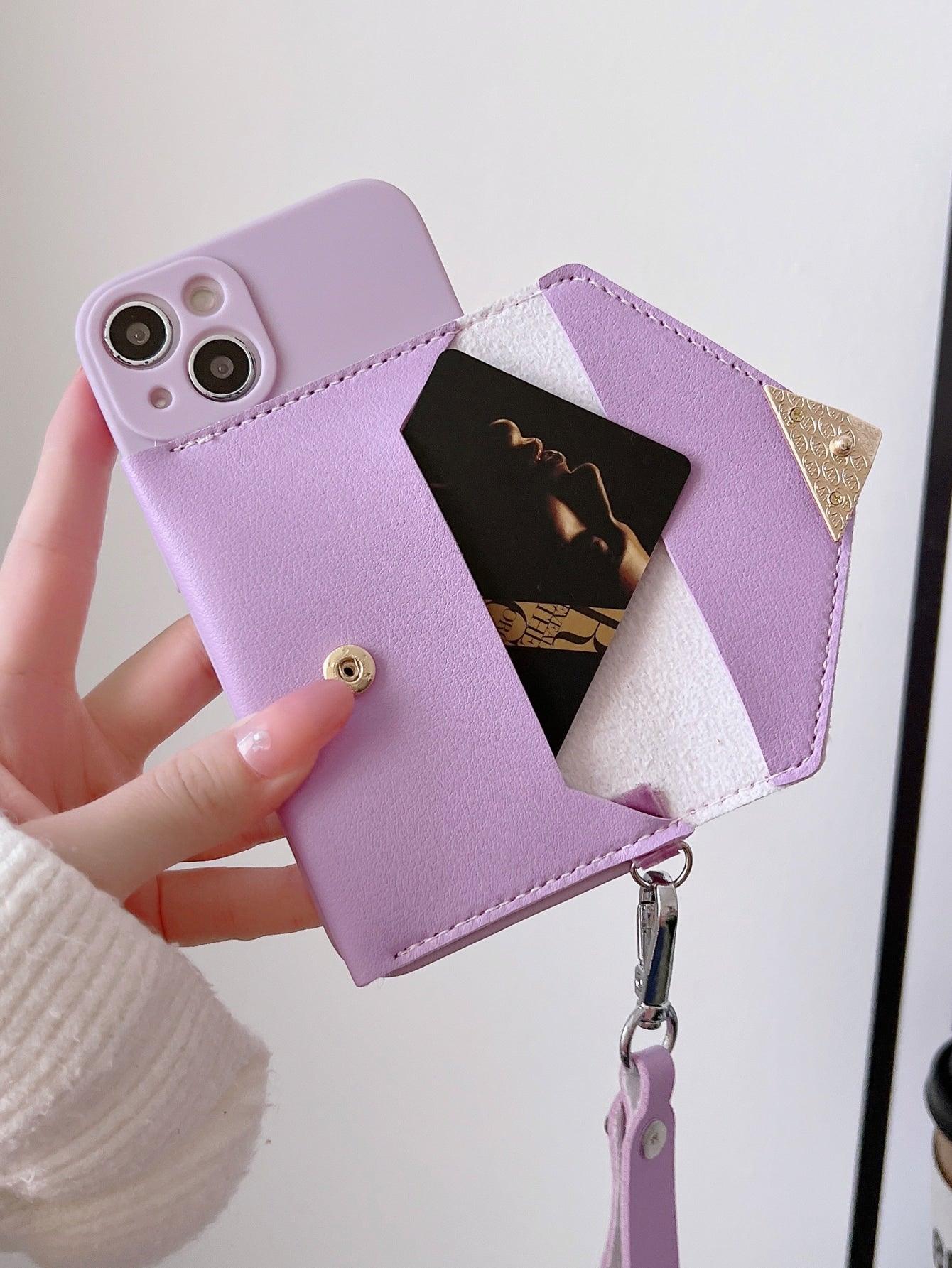 Heart Buckle Wallet Phone Case - Decotree.co Online Shop