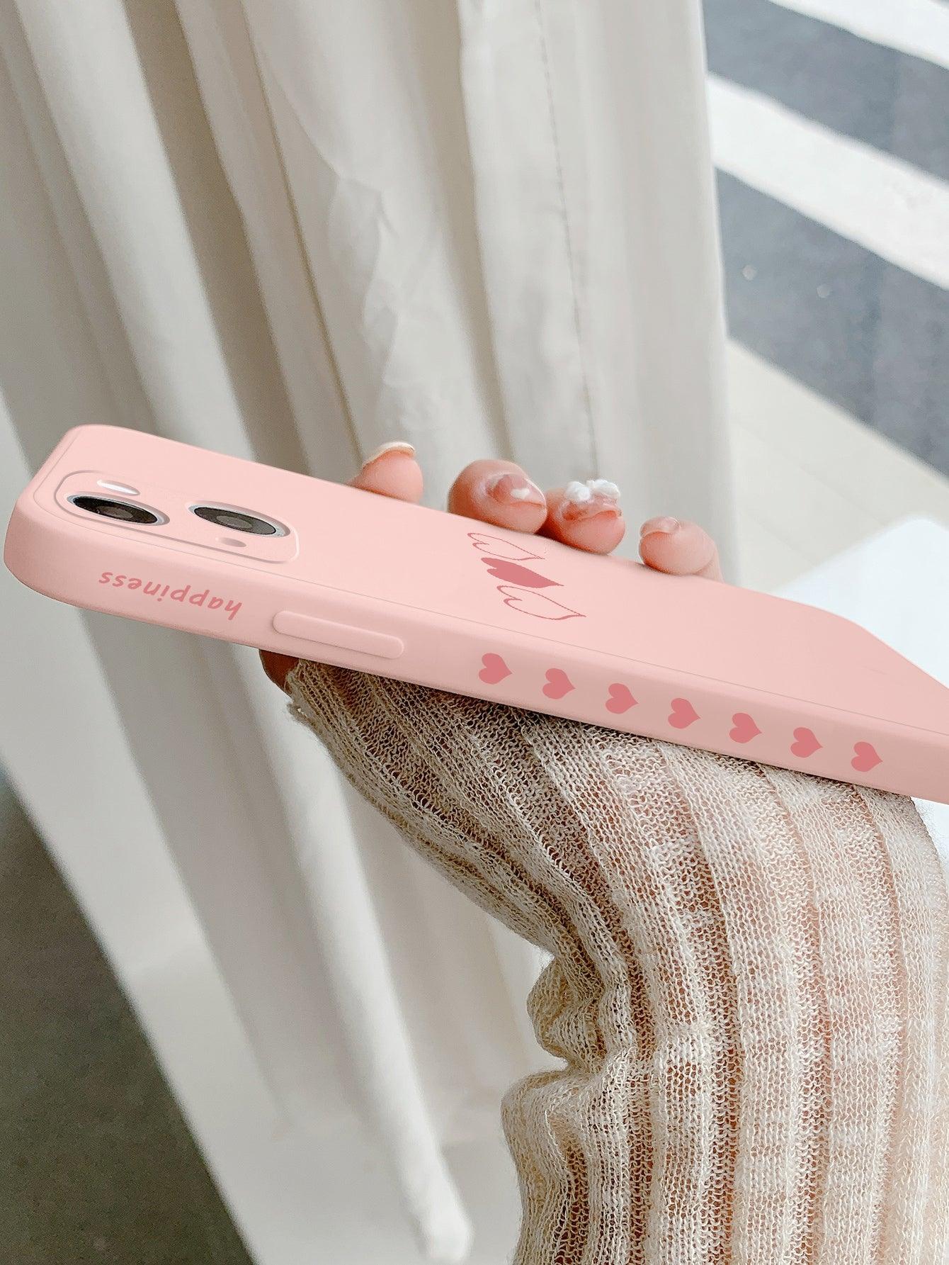 Heart Pattern Phone Case With Lanyard - Decotree.co Online Shop