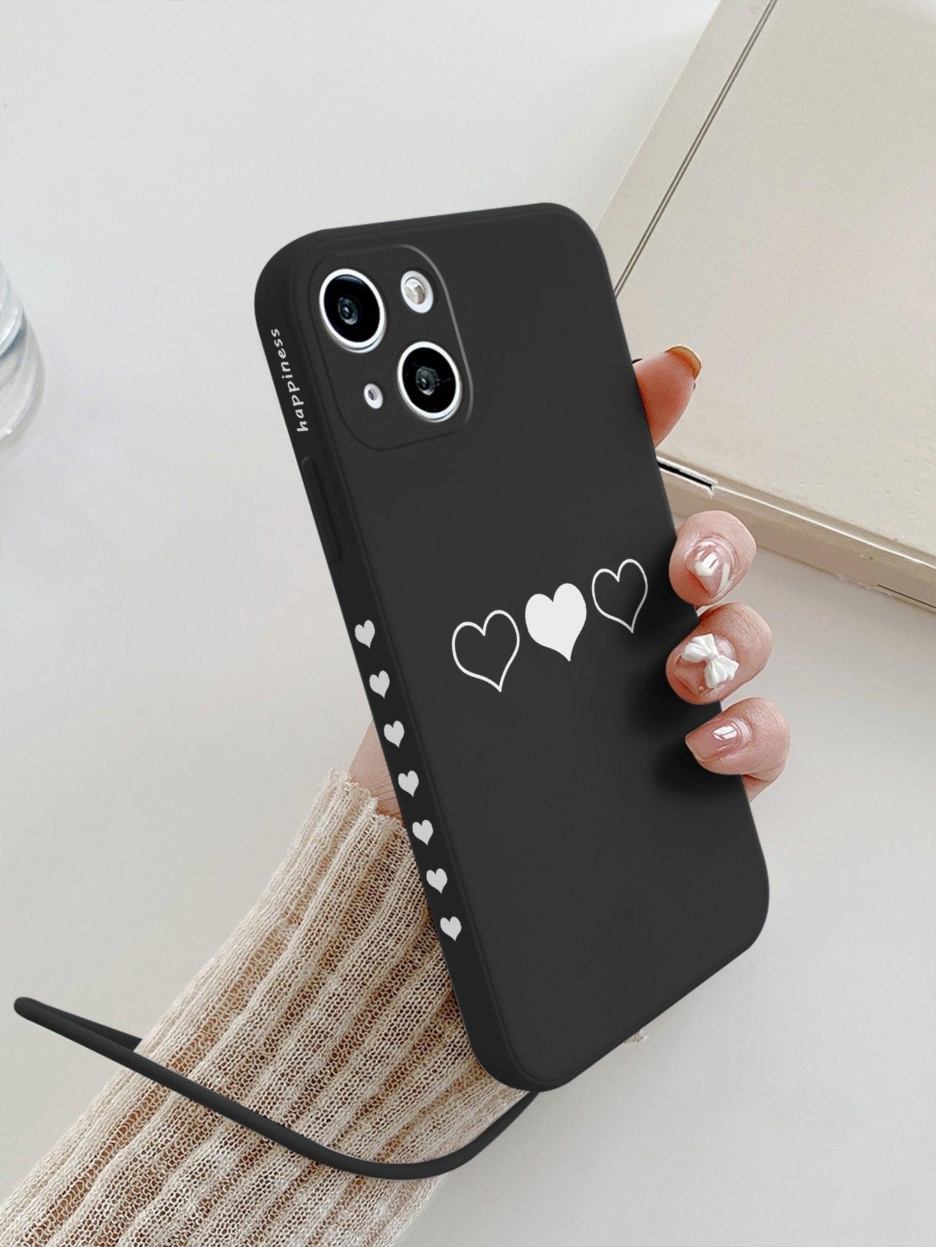 Heart Pattern Phone Case With Lanyard - Decotree.co Online Shop