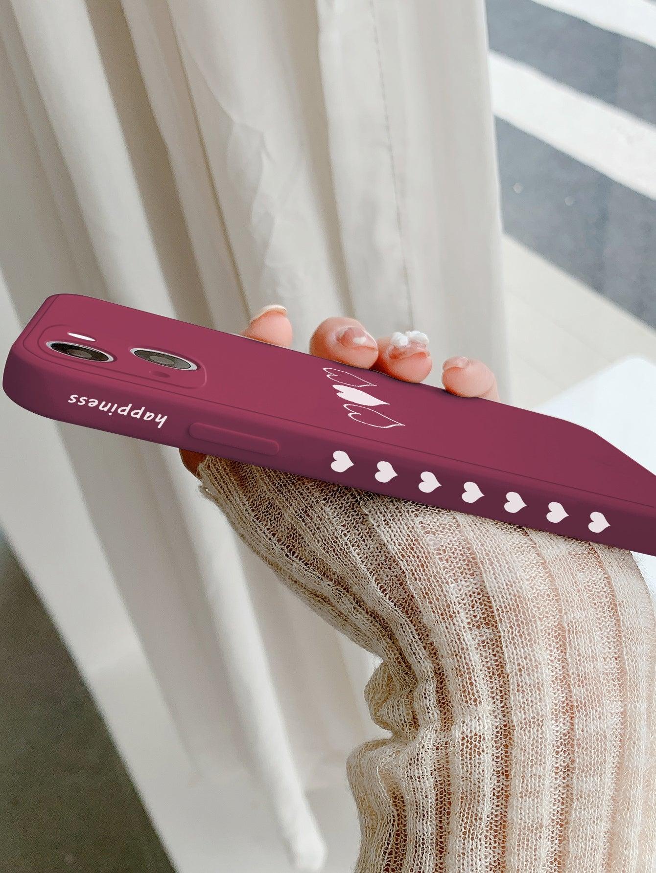 Heart Pattern Phone Case With Lanyard - Decotree.co Online Shop