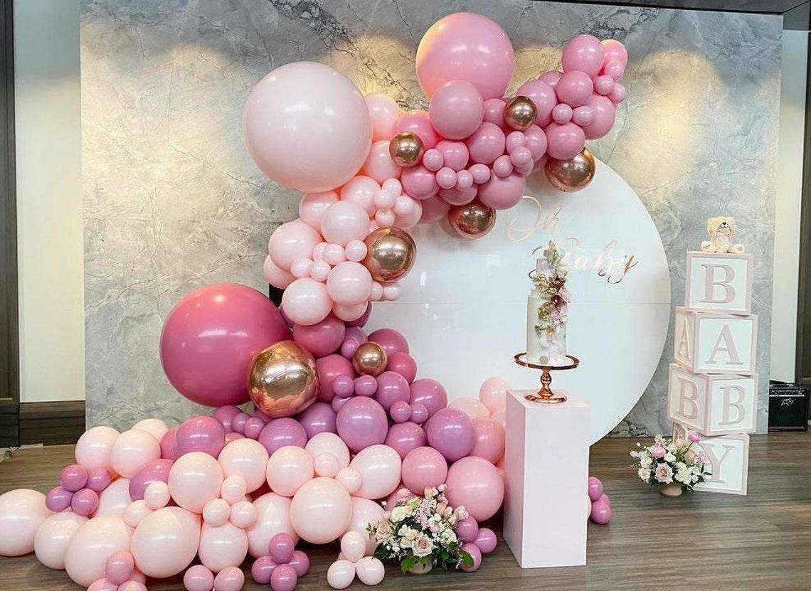 119pcs Peach Pink Balloon Arch Garland Kit Rose Gold Chrome Latex ,Wedding Party Decor, birthday party, Bridal Shower, babyShower - Decotree.co Online Shop