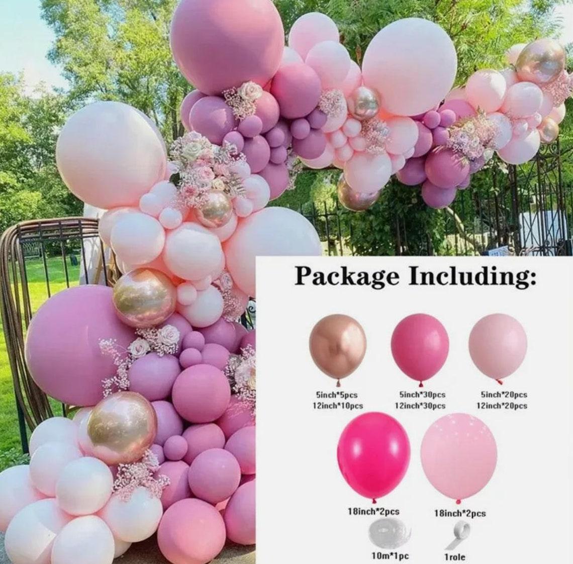 119pcs Peach Pink Balloon Arch Garland Kit Rose Gold Chrome Latex ,Wedding Party Decor, birthday party, Bridal Shower, babyShower - Decotree.co Online Shop