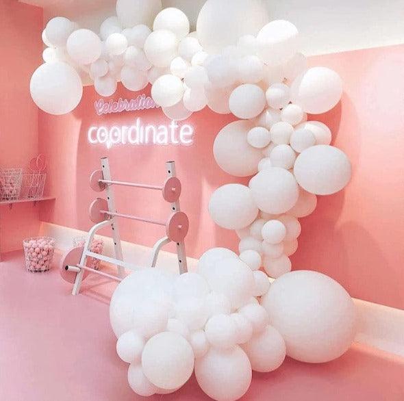 White Balloon Garland Kit 115PCS White Latex Balloons Arch Wedding Baby Shower Party Decor - Decotree.co Online Shop