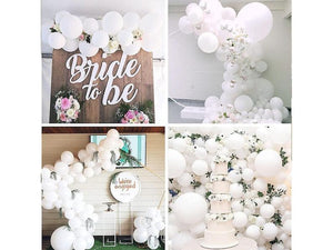 White Balloon Garland Kit 115PCS White Latex Balloons Arch Wedding Baby Shower Party Decor - Decotree.co Online Shop