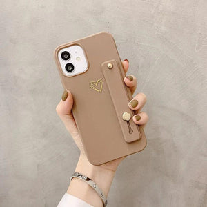 Cute Heart With Strap iPhone 13 12 11 Pro Max case iPhone 13 12 mini case iPhone XR case iPhone XS Max Case iPhone 7 8 Plus - Decotree.co Online Shop