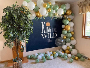 119 Sage Olive Green Balloon Garland Arch Kit White Gold Confetti Balloons Retro Green Balloon Set for Wedding Birthday Baby Shower - Decotree.co Online Shop