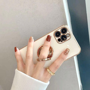 Electroplated Magnetic Stand iPhone 14 13 12 11 Pro Max case iPhone 13 12 mini case - Decotree.co Online Shop