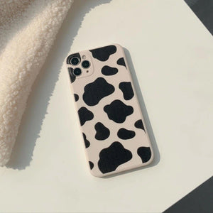 Cute Cow Pattern Shockproof iPhone Case, iPhone 141312 Pro Max Mini, iPhone 11Pro Pro Max - Decotree.co Online Shop