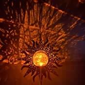 Solar Garden Lights Outdoor Decor Hanging Lanterns Metal Sunflower | Sun Solar Lights - Decotree.co Online Shop