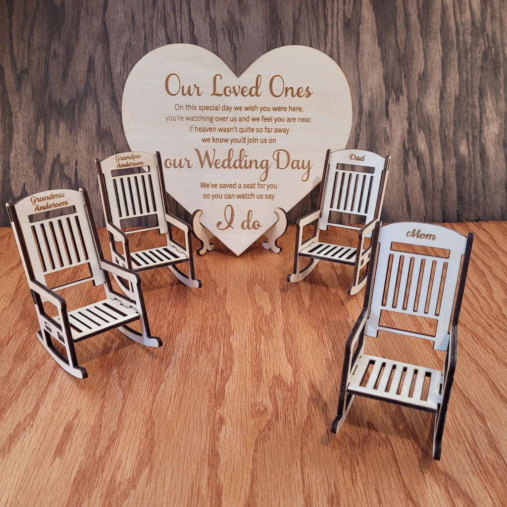 Wedding Day Remembrance Memorial Set - Personalized Chairs for Loved Ones - Decotree.co Online Shop