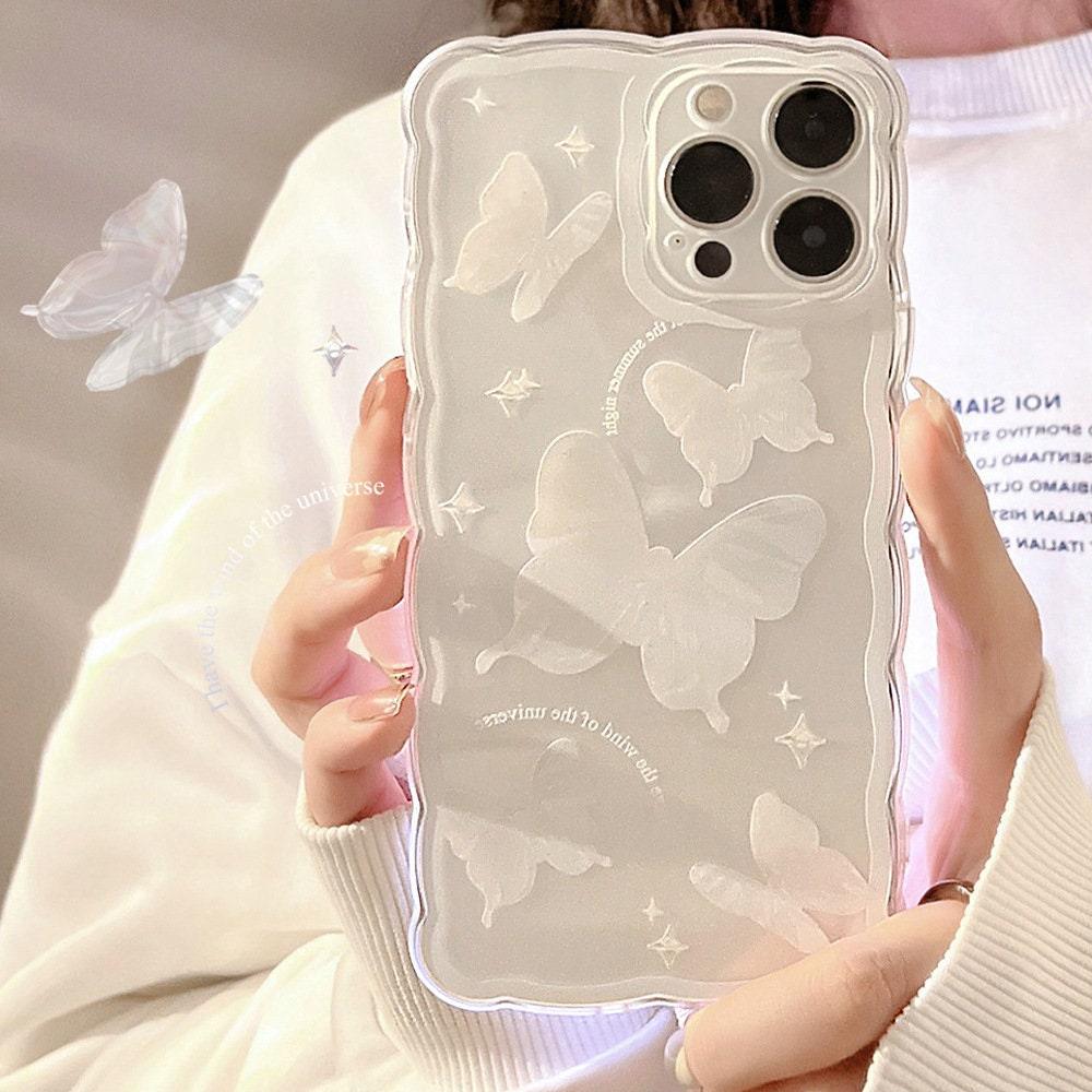 Butterfly Cute Animal Transparent iPhone 12 13 14 Pro Max Phone Case iPhone 13 12 Pro - Decotree.co Online Shop