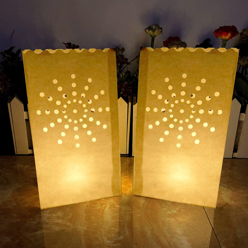 Light Up Paper Bags Kit-50pcs Luminaries For Wedding Aisle Decorations, Luminary Bags - Decotree.co Online Shop