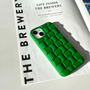 Green & Beige Weave iPhone 14 13 12 11 Pro Max case iPhone 13 12 mini case iPhone XS Max - Decotree.co Online Shop