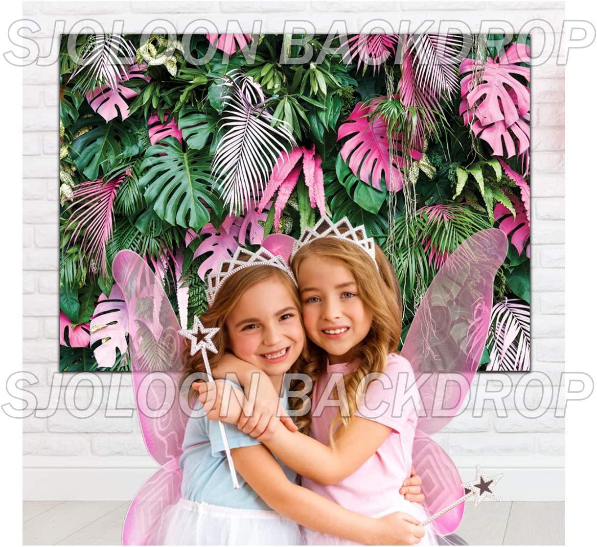 Jungle Green Leaves Backdrop Tropical Plants Photography Backdrop for Baby Birthday Party - Decotree.co Online Shop