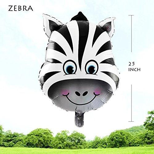 JUNGLE SAFARI ANIMALS BALLOONS, 6pcs 22 Inch Giant Zoo Animal Balloons Kit Birthday Party Decorations - Decotree.co Online Shop