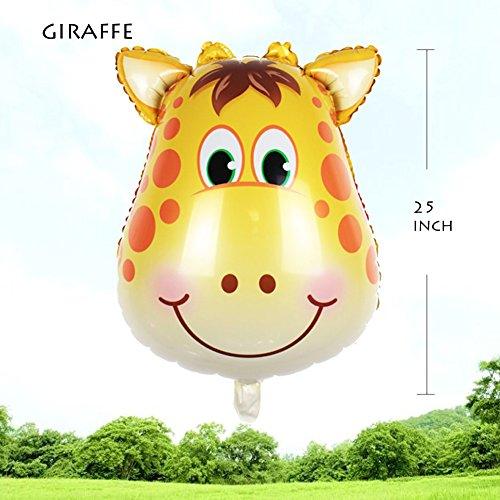 JUNGLE SAFARI ANIMALS BALLOONS, 6pcs 22 Inch Giant Zoo Animal Balloons Kit Birthday Party Decorations - Decotree.co Online Shop