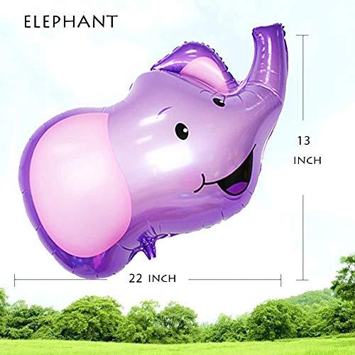 JUNGLE SAFARI ANIMALS BALLOONS, 6pcs 22 Inch Giant Zoo Animal Balloons Kit Birthday Party Decorations - Decotree.co Online Shop