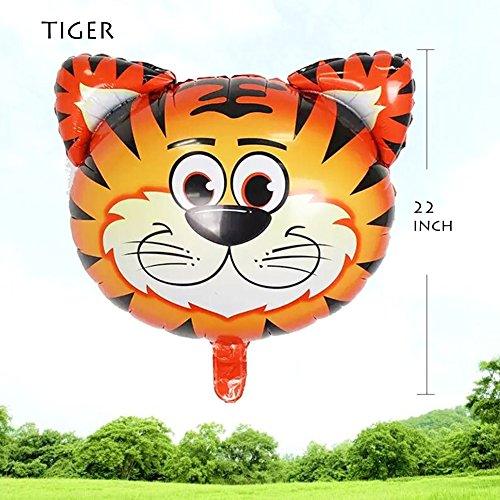 JUNGLE SAFARI ANIMALS BALLOONS, 6pcs 22 Inch Giant Zoo Animal Balloons Kit Birthday Party Decorations - Decotree.co Online Shop