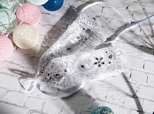 Lace Gloves Hand Drill Fingerless Gloves Prom Party Wedding - Decotree.co Online Shop