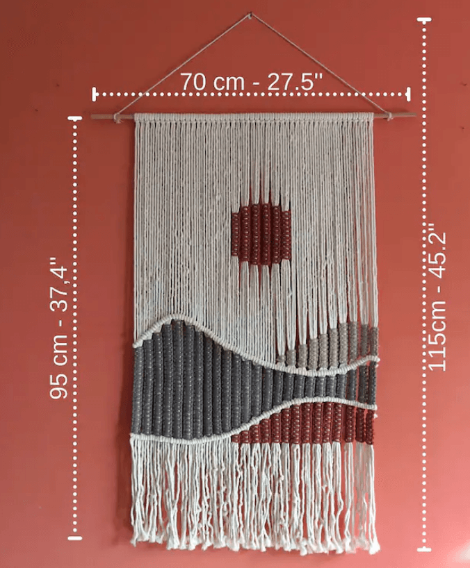 Landscape Woven Wall Hanging | Boho Home Decor | Bohemian Decoration - Decotree.co Online Shop