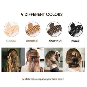 Large Claw Clips For Thick Hair âââ€?Large Hair Clip For Thick Hair, Neutral Hair Clips 4 Pack - Decotree.co Online Shop
