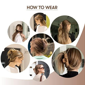Large Claw Clips For Thick Hair âââ€?Large Hair Clip For Thick Hair, Neutral Hair Clips 4 Pack - Decotree.co Online Shop