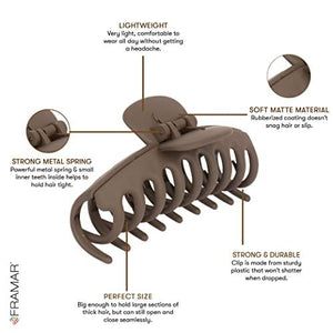 Large Claw Clips For Thick Hair âââ€?Large Hair Clip For Thick Hair, Neutral Hair Clips 4 Pack - Decotree.co Online Shop