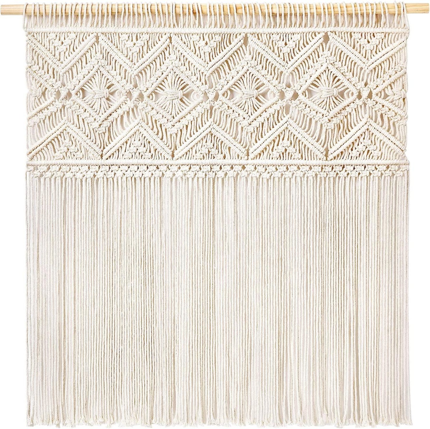 Large Macrame Wall Hanging Boho Decor Tapestry Fringe Wall Art Headboard Woven Home Decoration - Decotree.co Online Shop