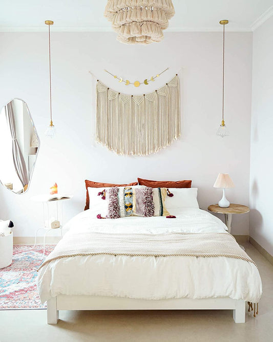 Large Macrame Wall Hanging Boho Tapestry Curtain Fringe - Decotree.co Online Shop