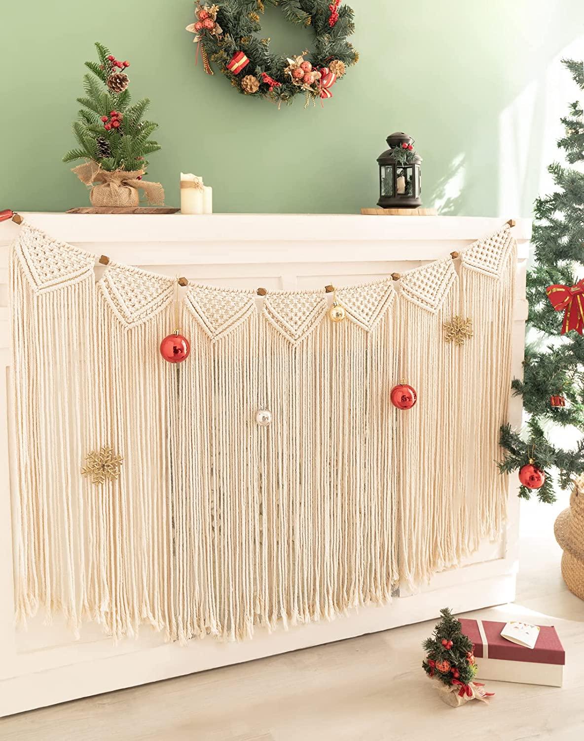 Large Macrame Wall Hanging Boho Tapestry Curtain Fringe - Decotree.co Online Shop