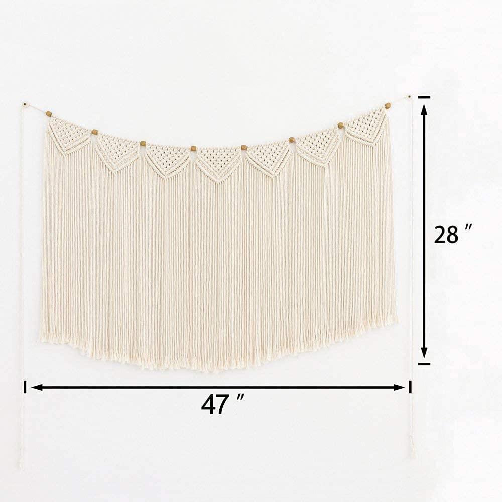 Large Macrame Wall Hanging Boho Tapestry Curtain Fringe - Decotree.co Online Shop